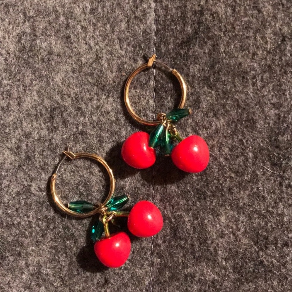J.crew cherry earrings